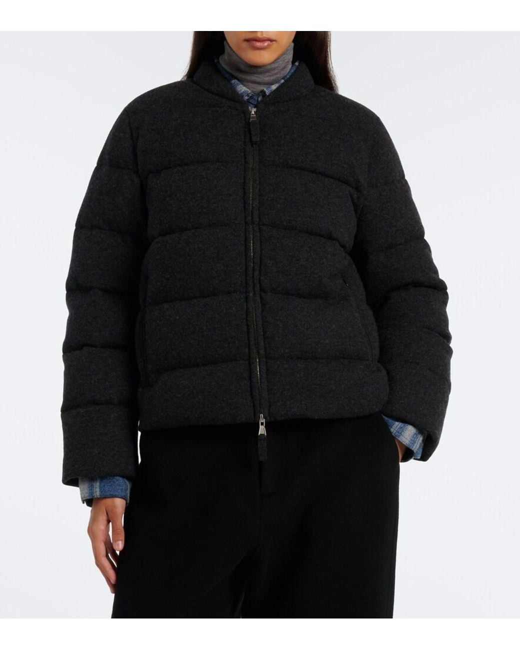 Jardin Des Orangers Black Cashmere Down Jacket