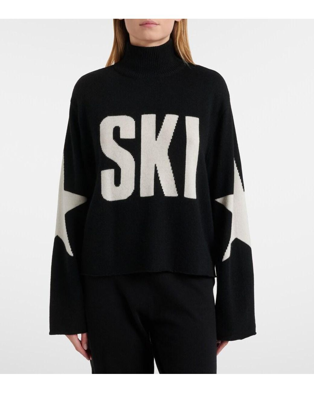 Goldbergh Black Wool-Blend Turtleneck Sweater