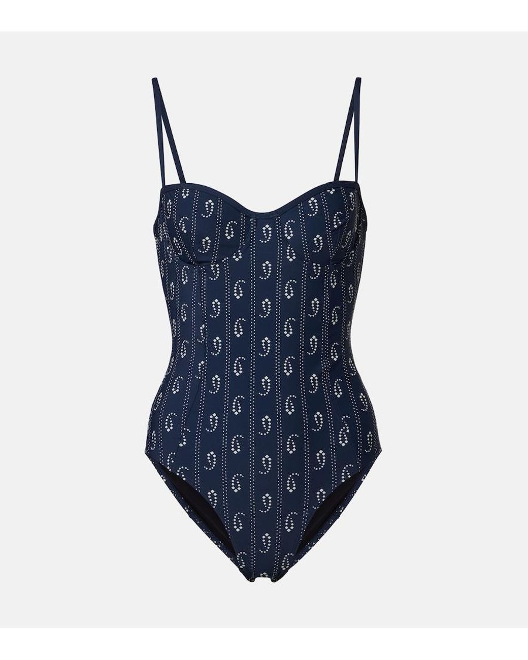 Tory Burch Blue Printed Swimsuit