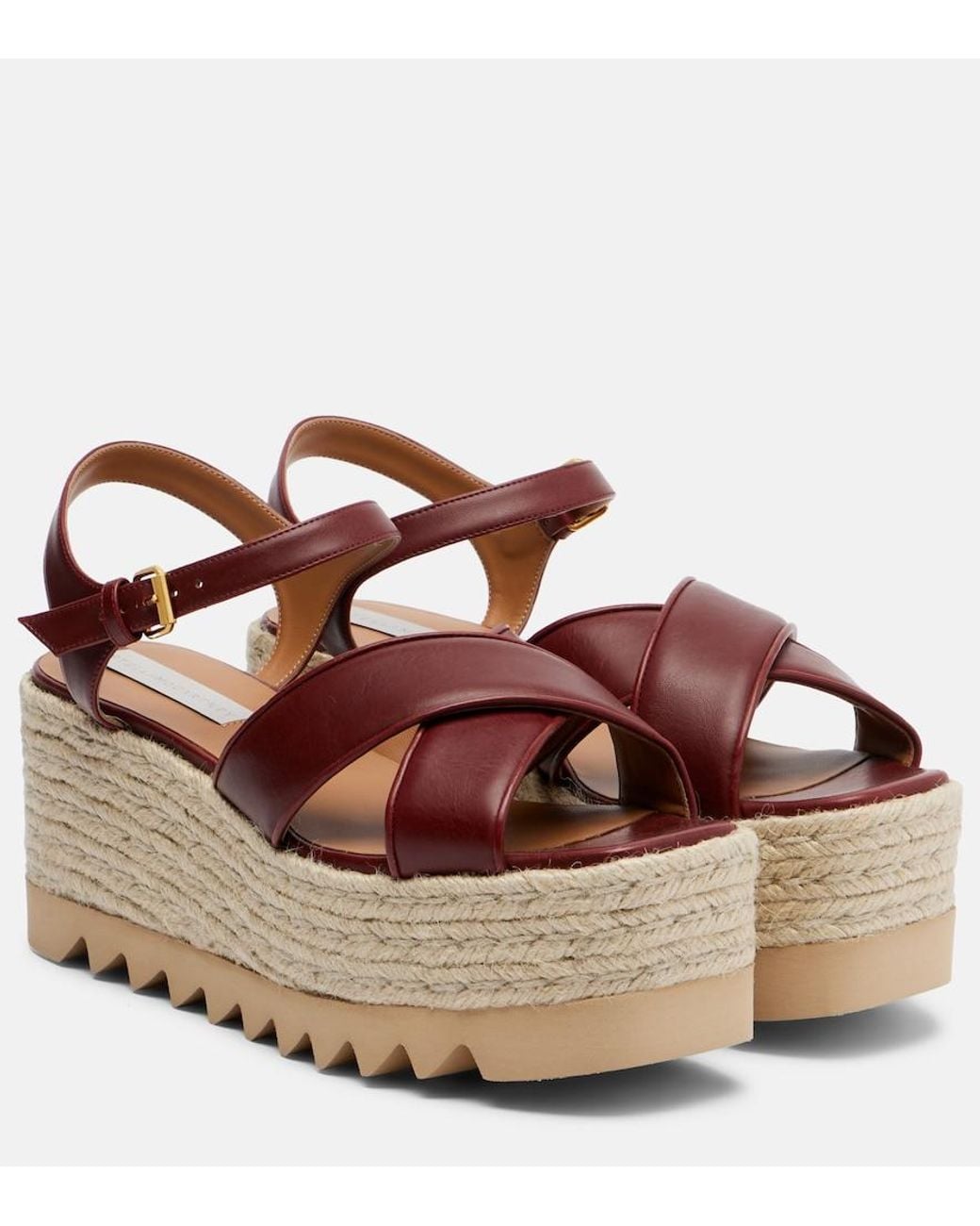 Stella McCartney Brown Elyse Platform Sandals