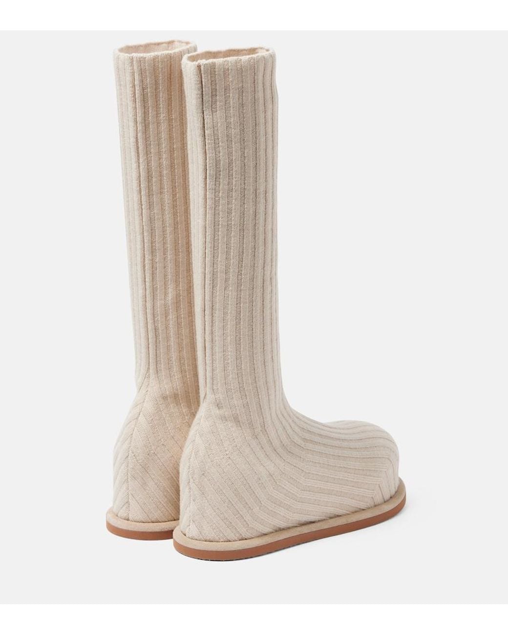 AMINA MUADDI White Veneda 15 Knee-High Sock Boots