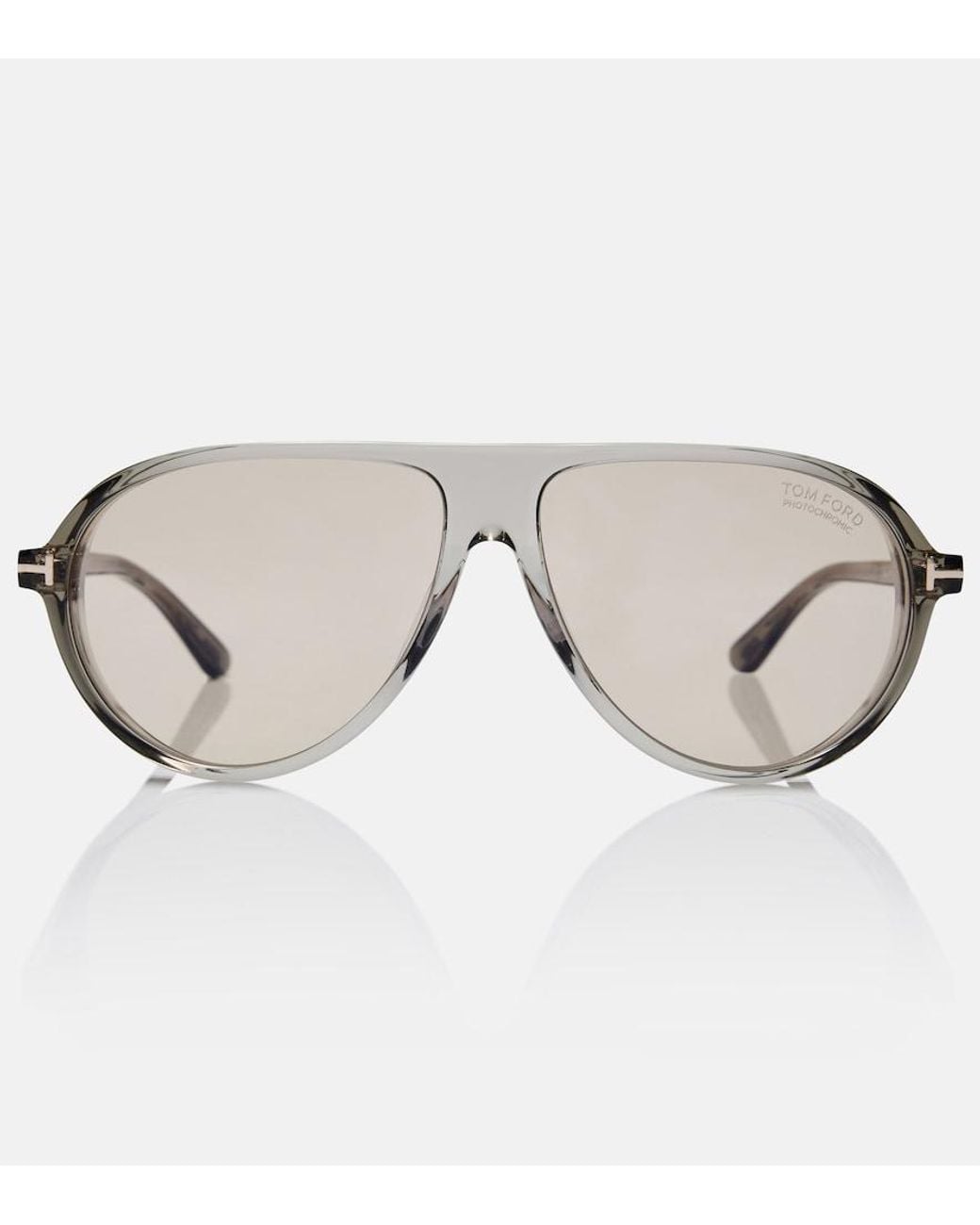 Tom Ford Gray Marcus T Icon Aviator Sunglasses