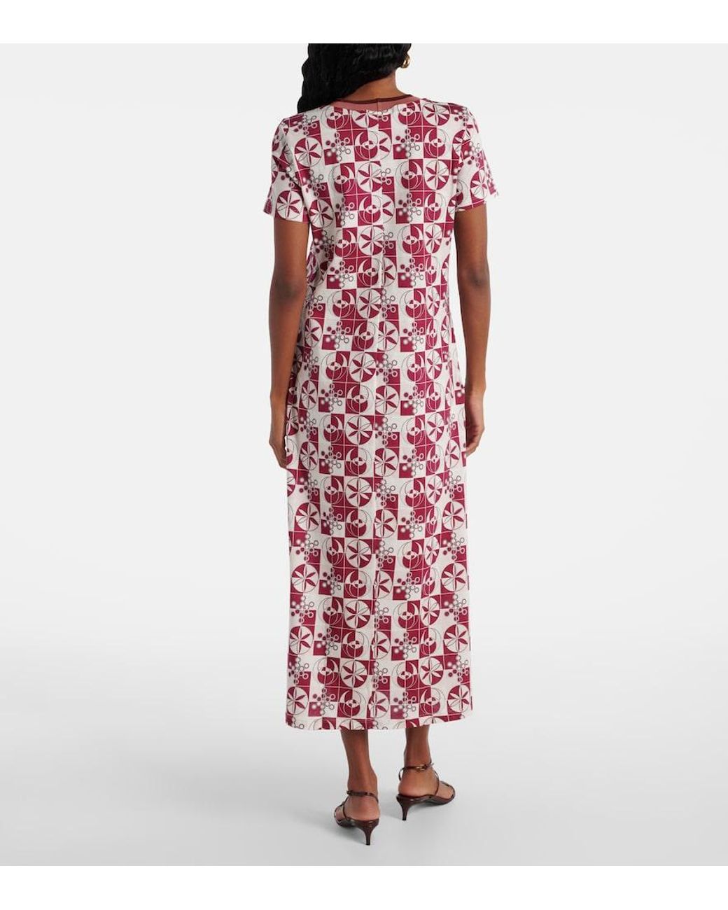 LaDoubleJ Red Eclipse Cotton Maxi Dress