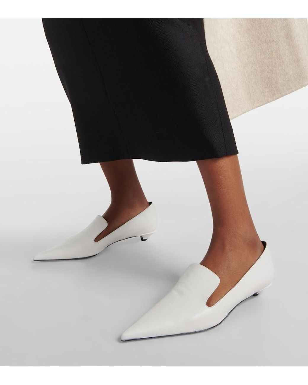 Proenza Schouler White Leather Pumps