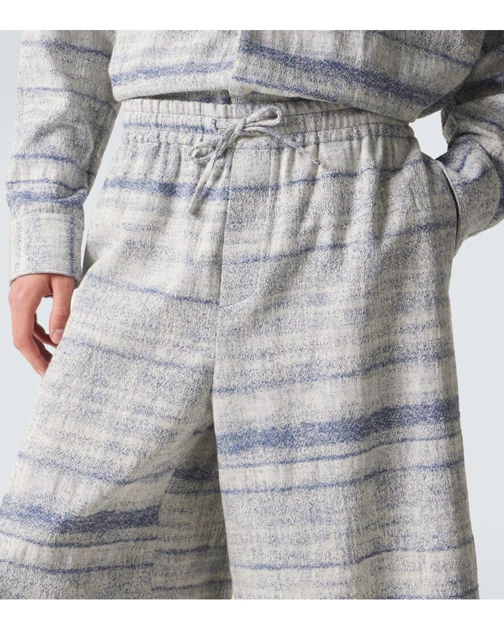 Loewe Gray Paula's Ibiza Denim Jacquard Shorts for men