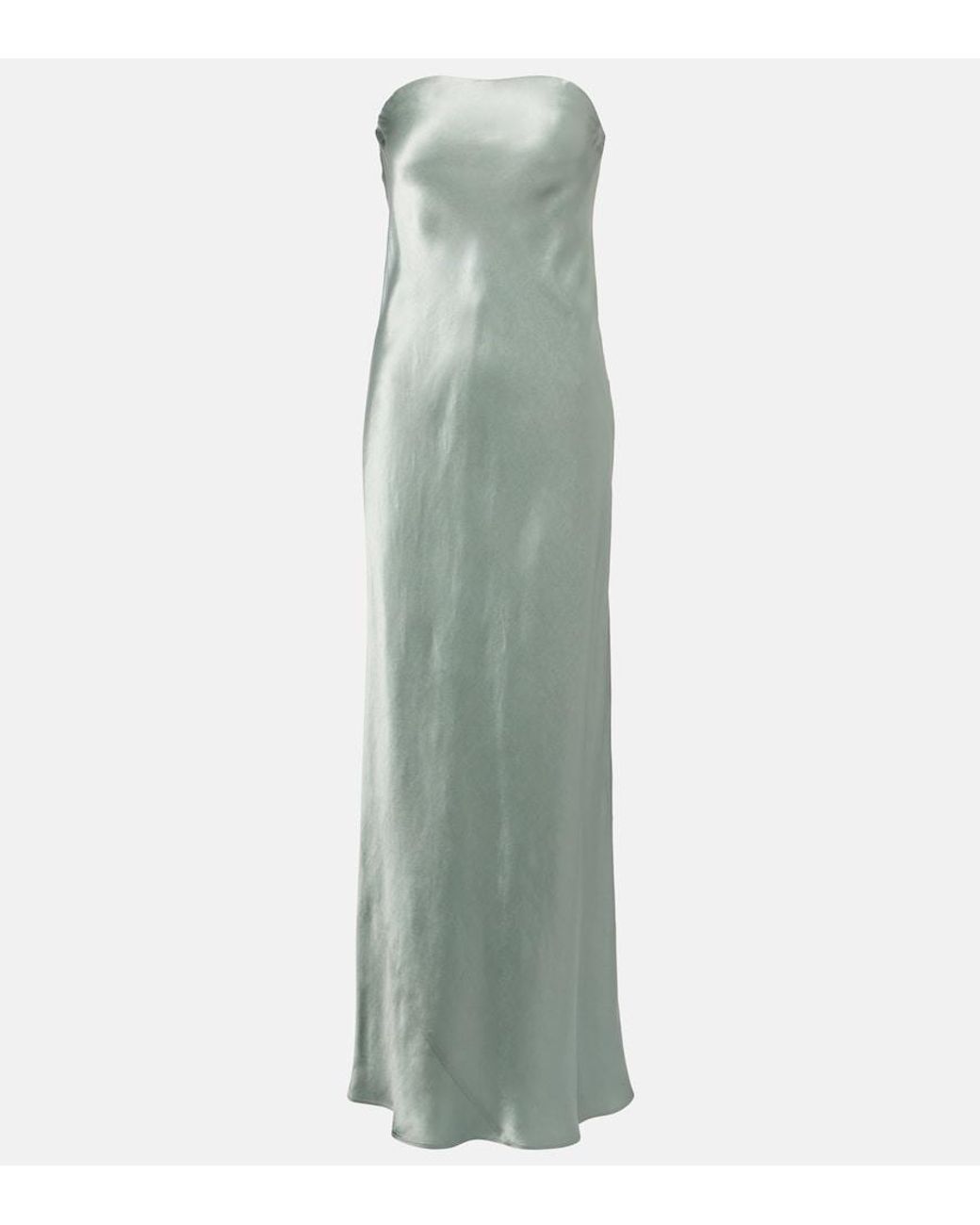 Vince Green Satin Maxi Dress