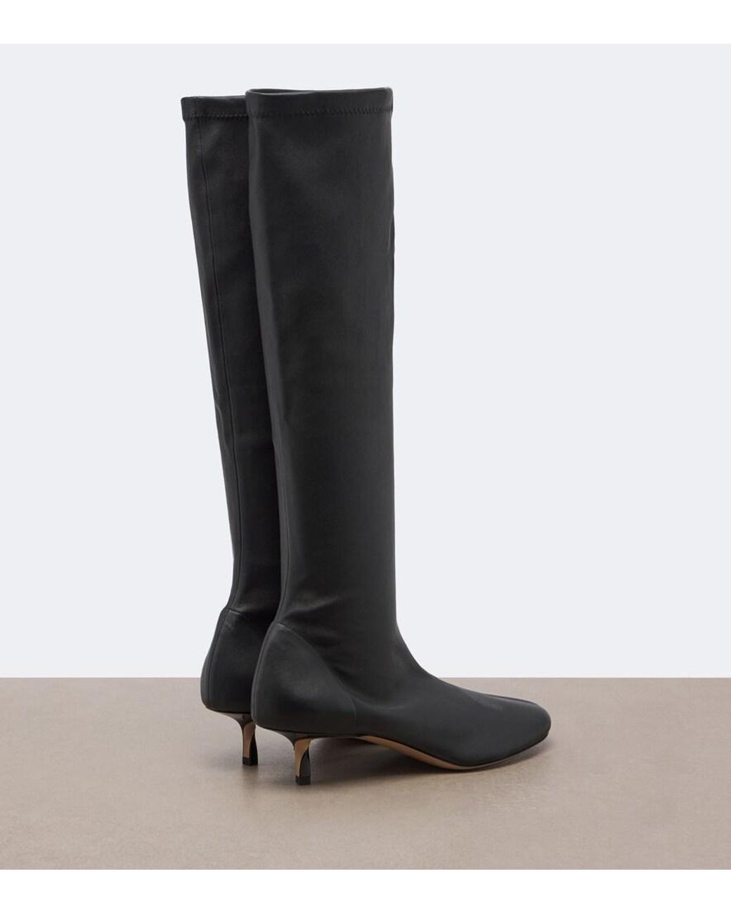 Jacquemus Black Collant Leather Knee-High Boots