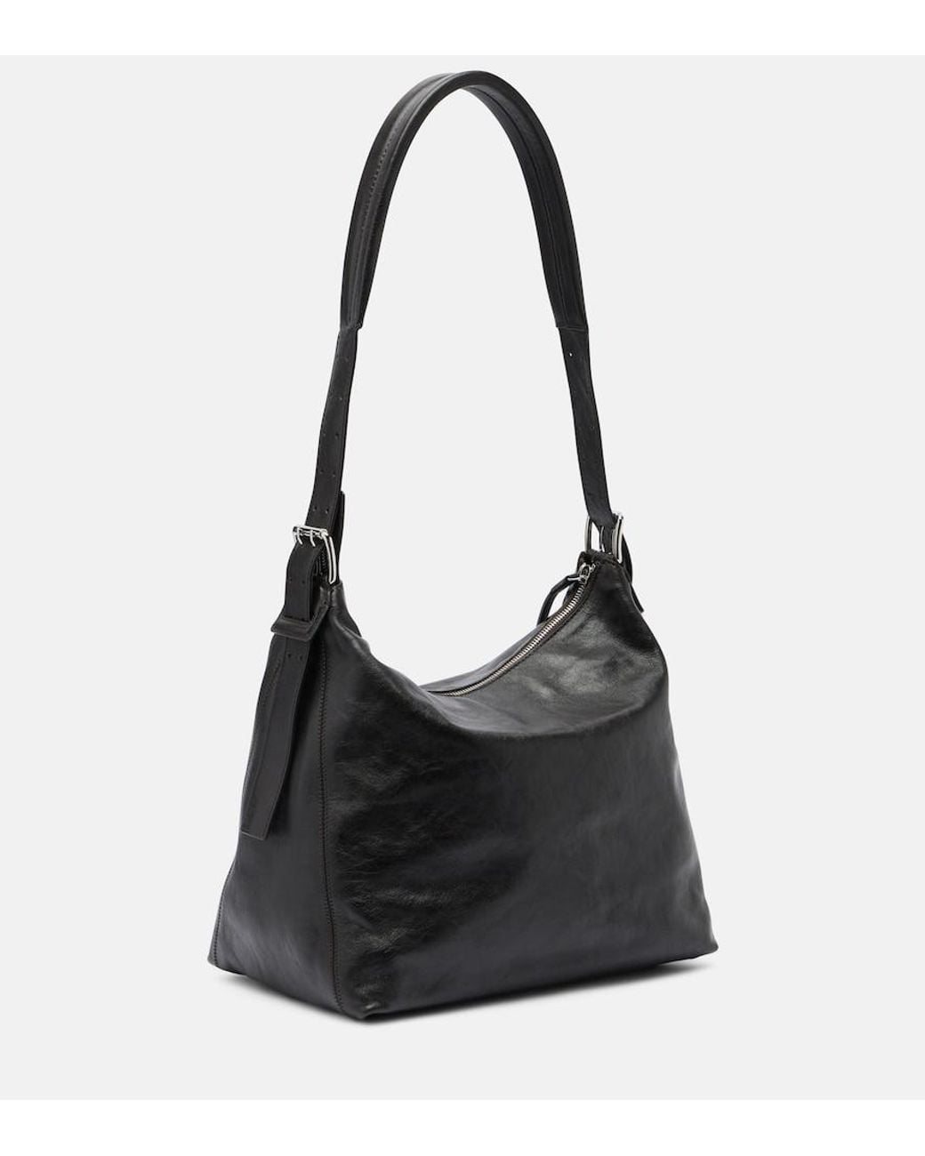 Lemaire Black Small Belted Leather Shoulder Bag
