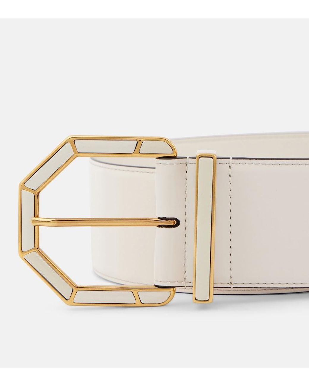 Etro White Leather Belt