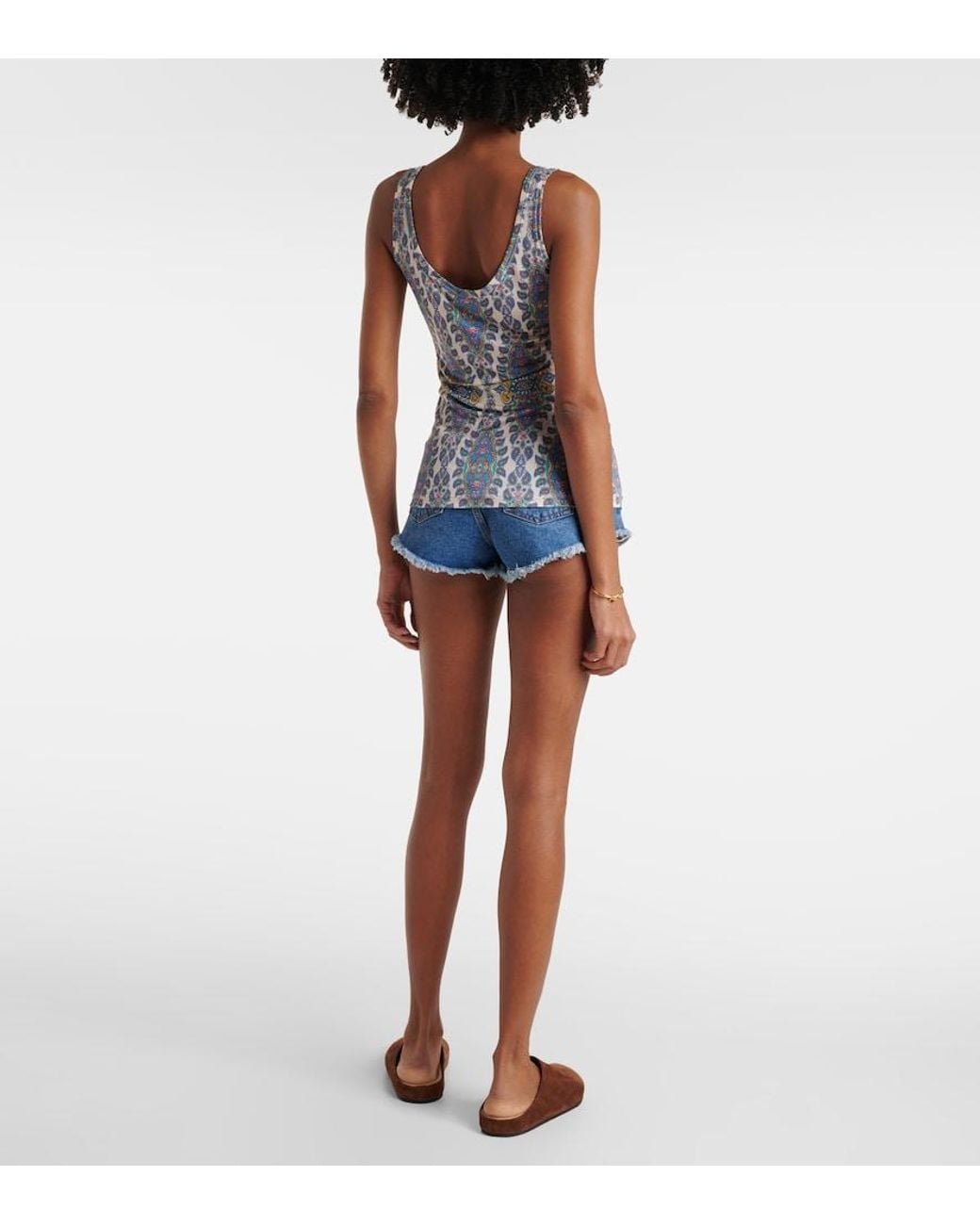 Top A Imprime Etro en coloris Blue
