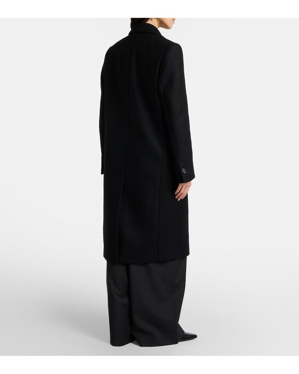 Totême Black Wool-Blend Coat