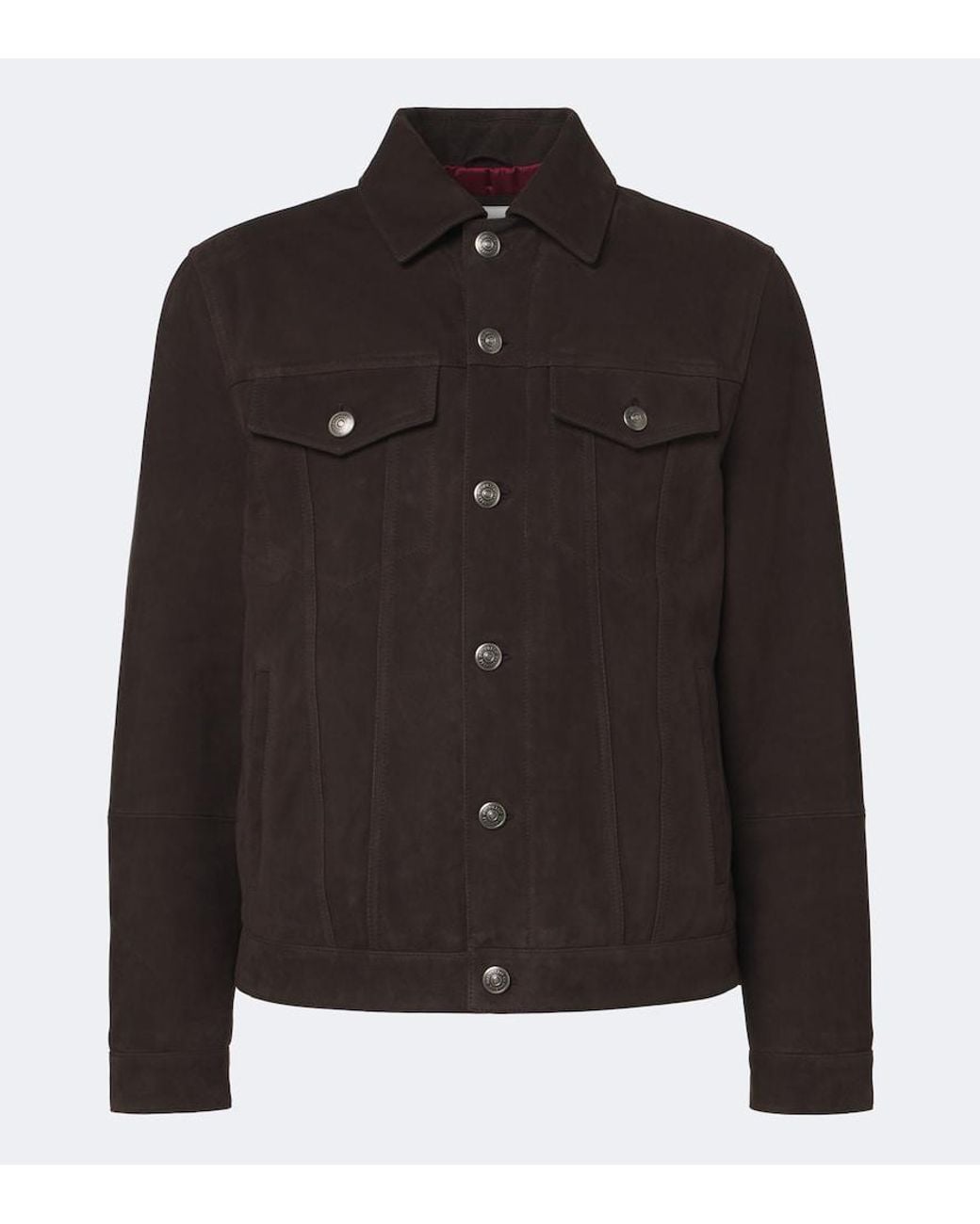 Brunello Cucinelli Black Suede Jacket for men