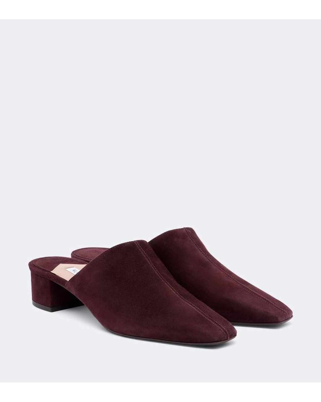 Aquazzura Red Colbert Suede Mules