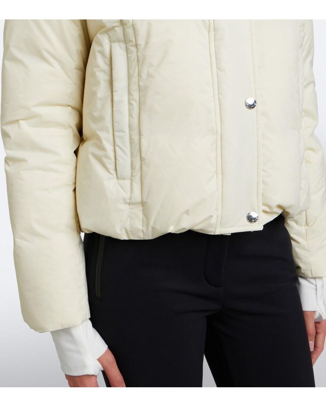 Yves Salomon Natural Shearling-Trimmed Hooded Down Ski Jacket