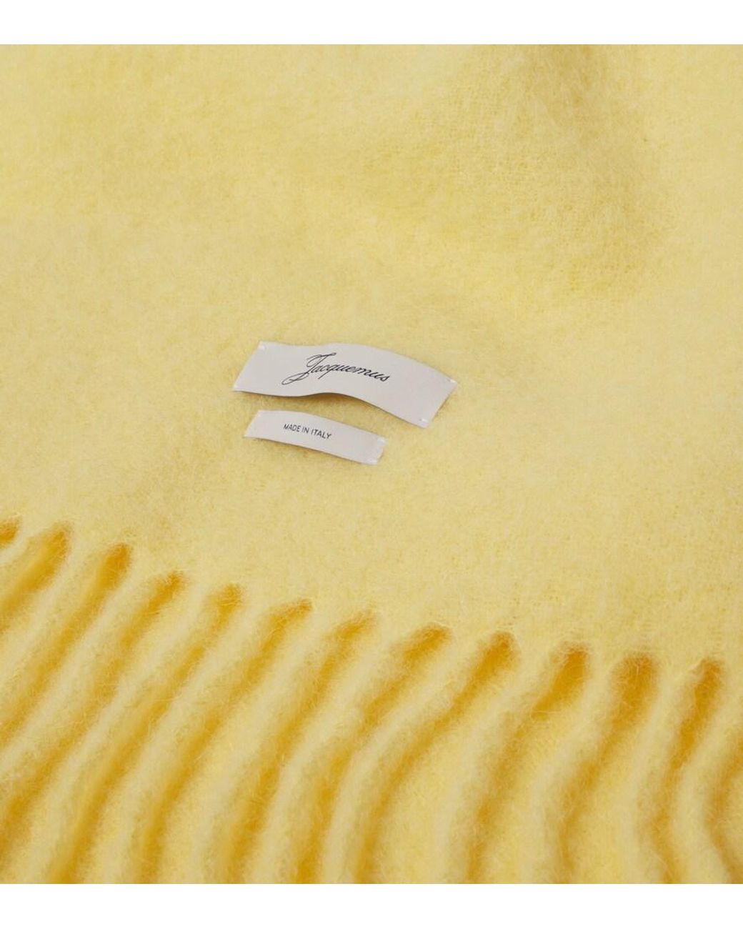 Jacquemus Yellow Carro Alpaca, Mohair, And Wool-Blend Scarf