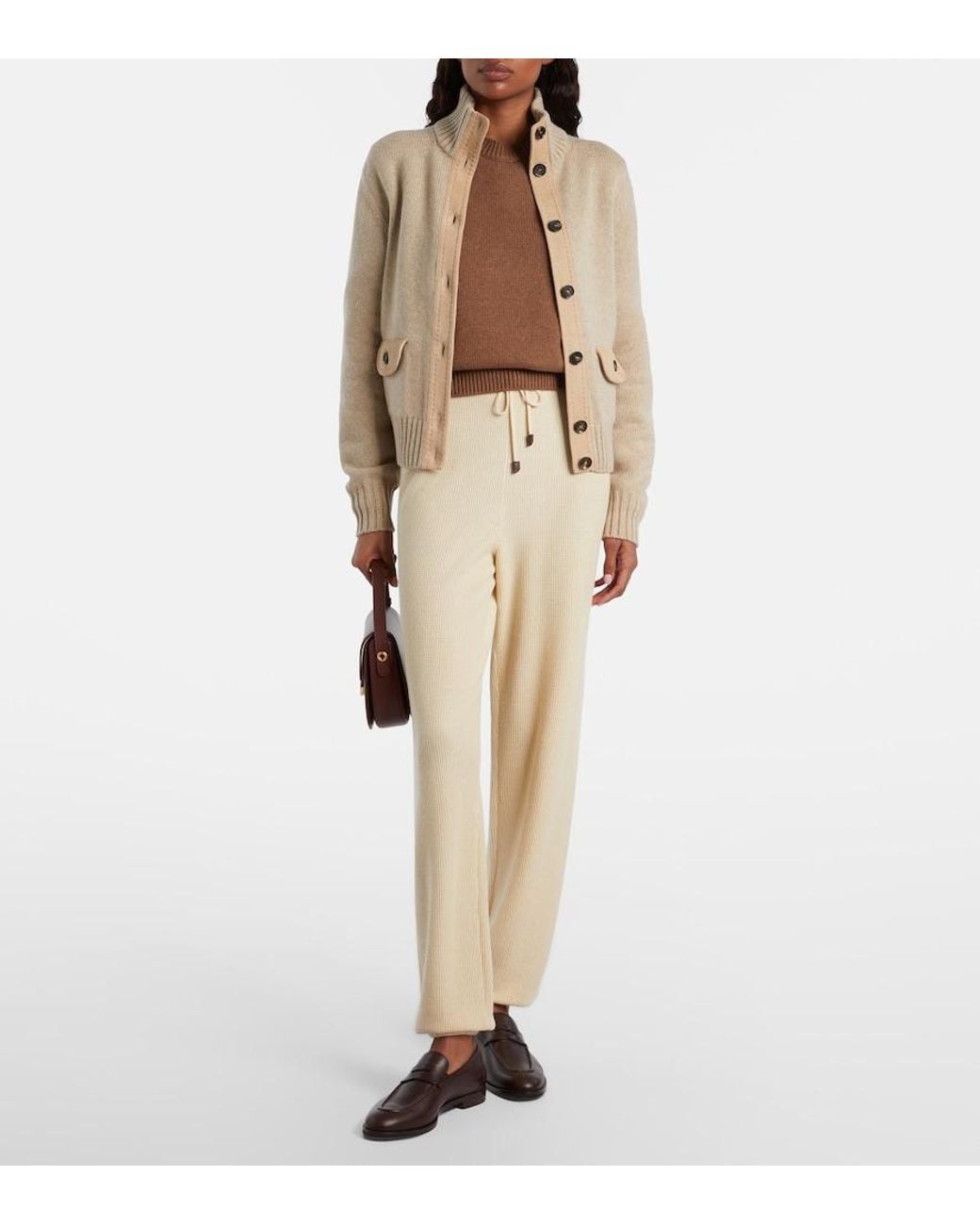 Loro Piana Natural Parksville Cashmere Turtleneck Sweater