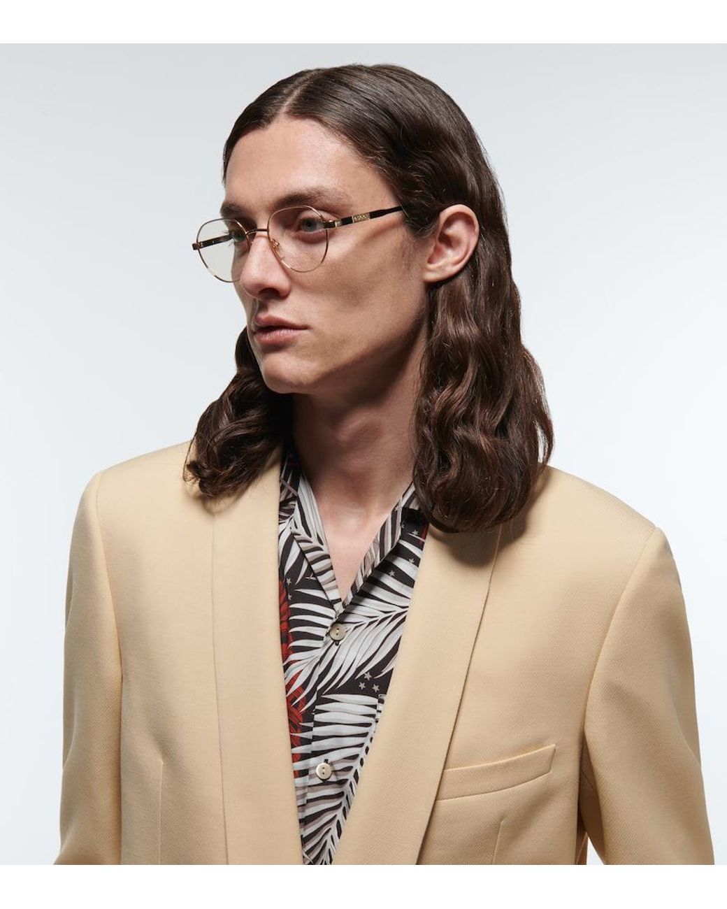 Gucci Multicolor Oval Glasses for men