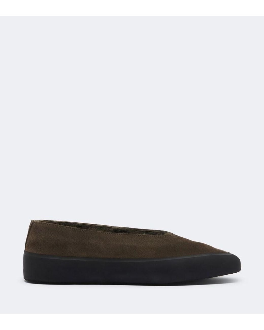 Le Monde Beryl Green Apres Ski Shearling-Lined Suede Ballet Flats