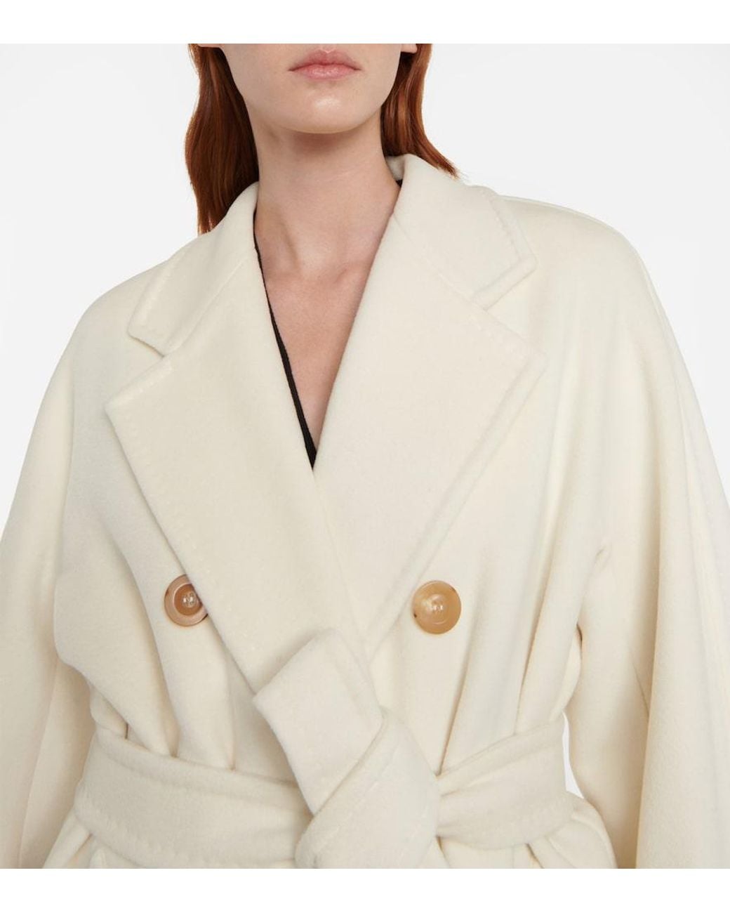 Max Mara Natural Madame Wool And Cashmere Coat