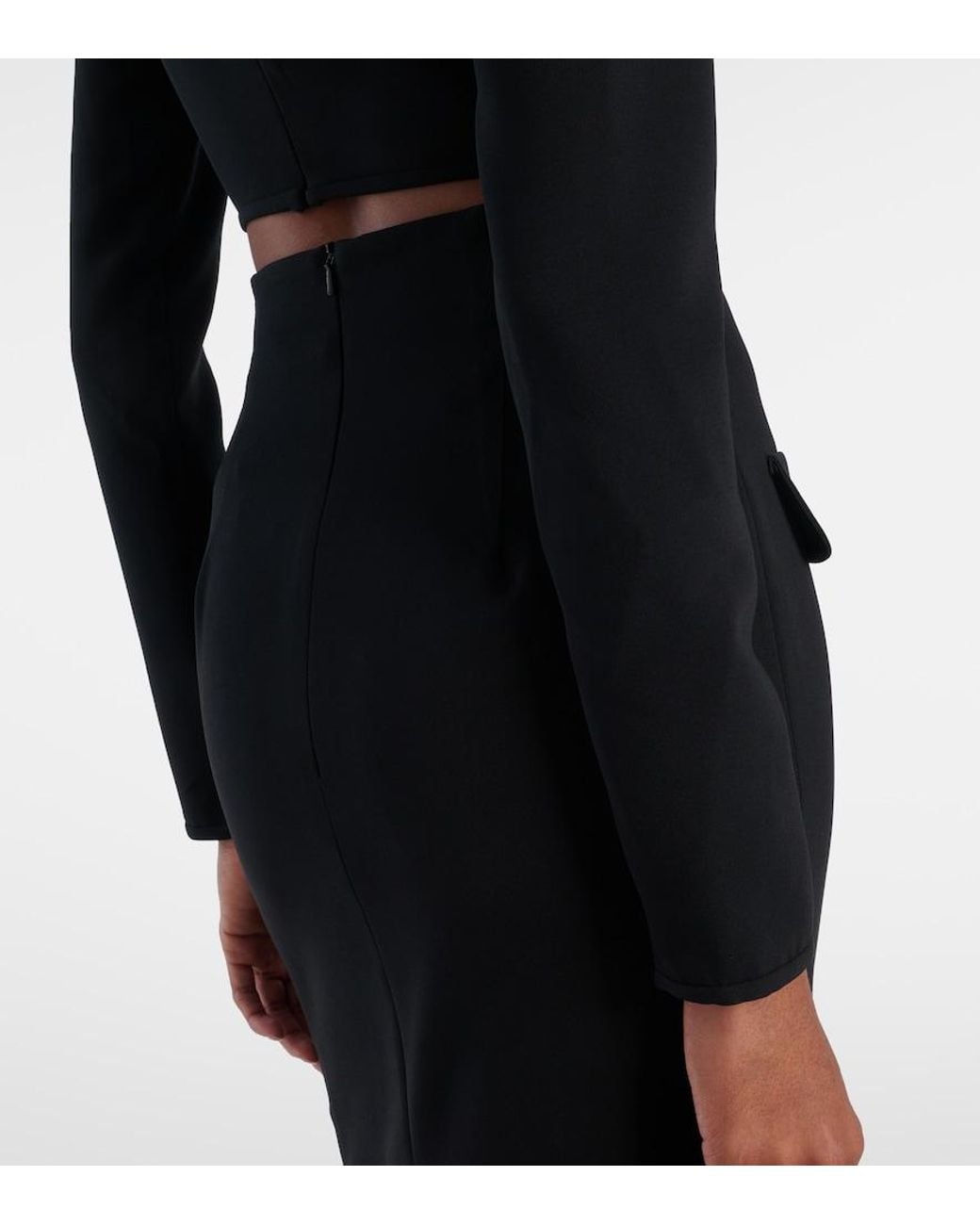 Costarellos Black Cropped Top