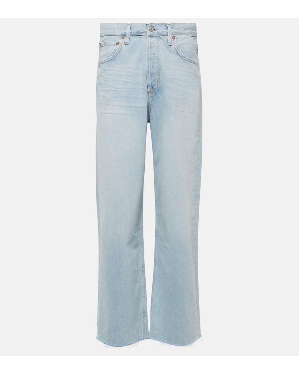 Agolde Blue Ren High-Rise Wide-Leg Jeans