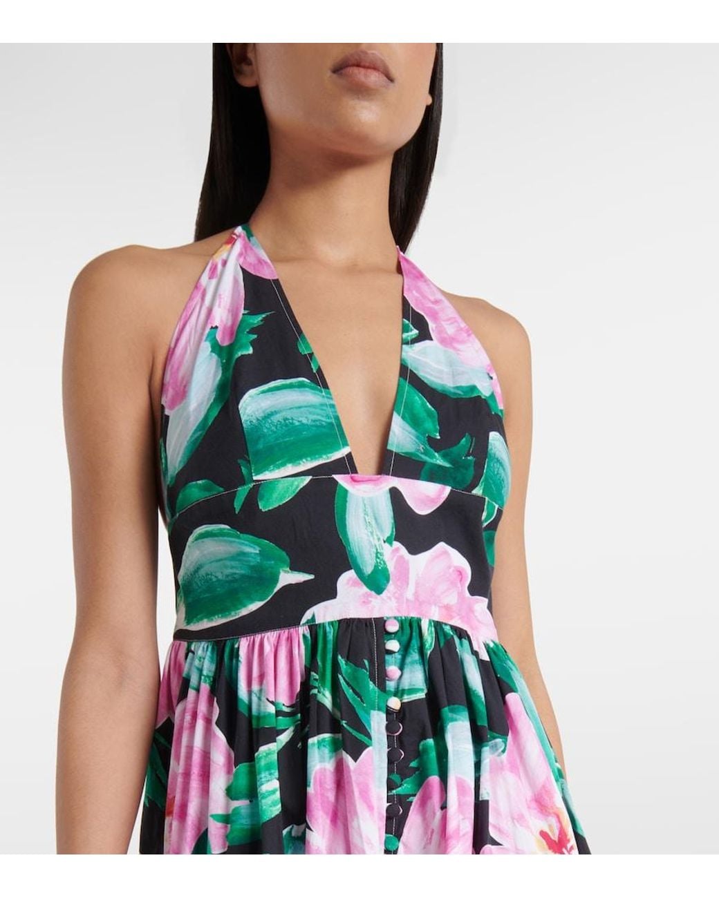 Alexandra Miro White Celeste Floral Maxi Dress