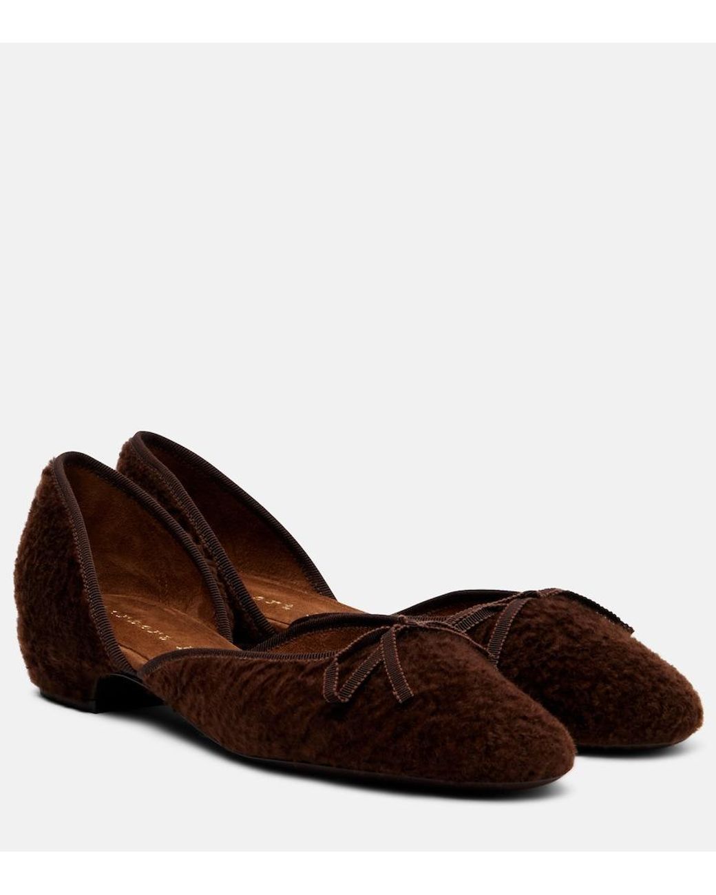 Herbert Levine Brown 24/7 Shearling Ballet Flats