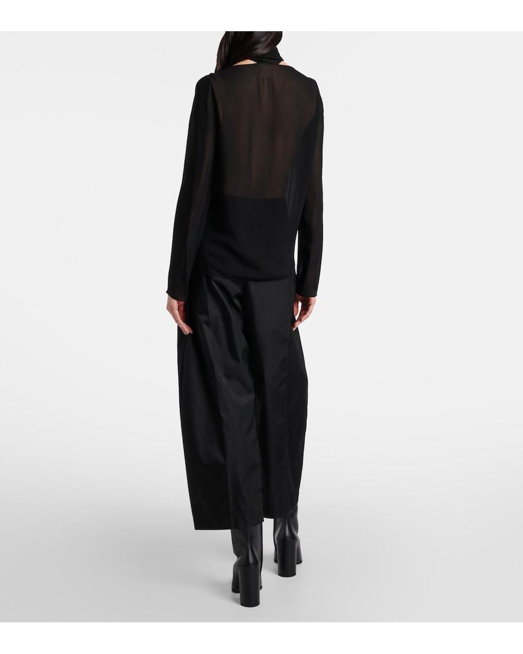 Alaïa Black Schluppenbluse