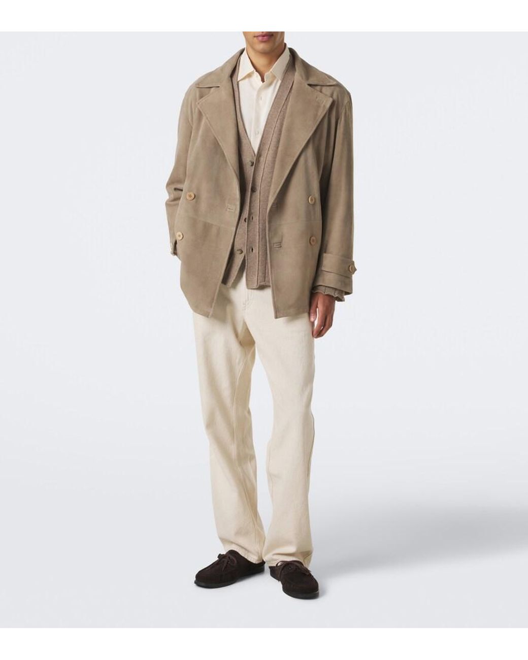 Cardigan De Cachemir STÒFFA de hombre de color Brown