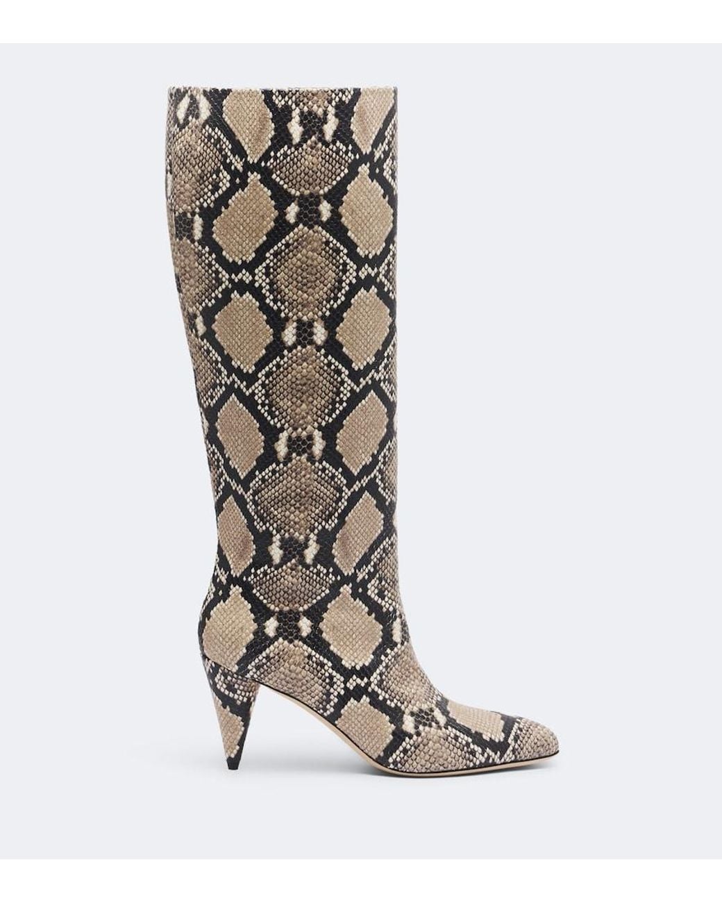 Victoria Beckham Natural Maverick Leather Knee-High Boots