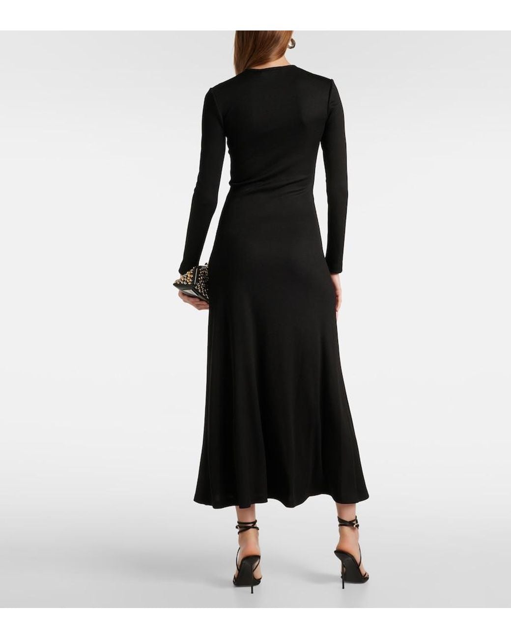 Christopher Esber Black Open Twist Cutout Maxi Dress