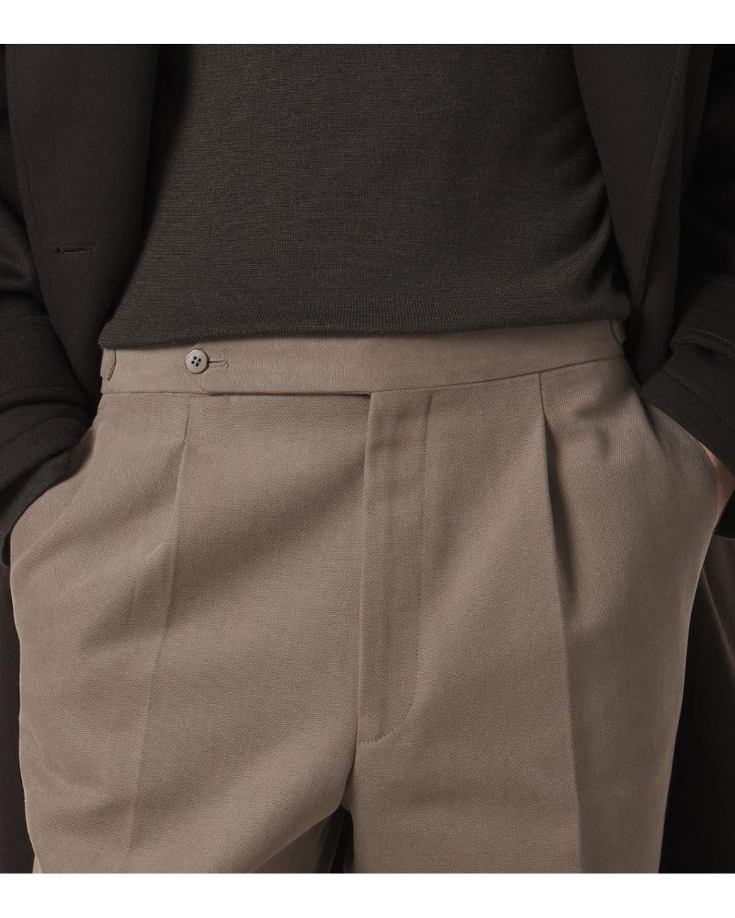 STÒFFA Natural Cotton Wide-Leg Pants for men