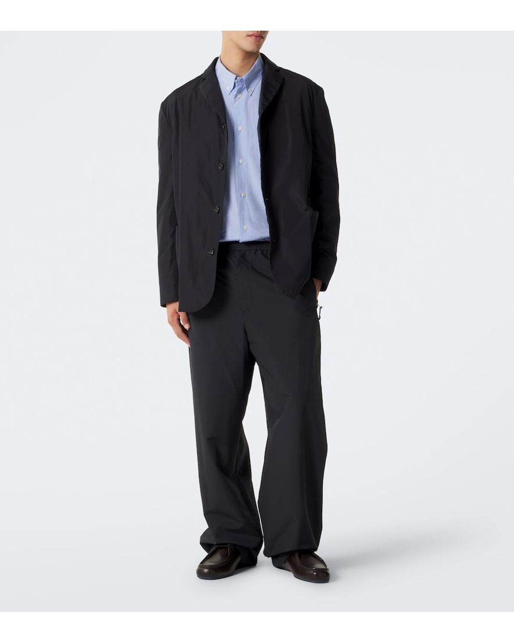 Jil Sander Blue Technical Wide-Leg Pants for men