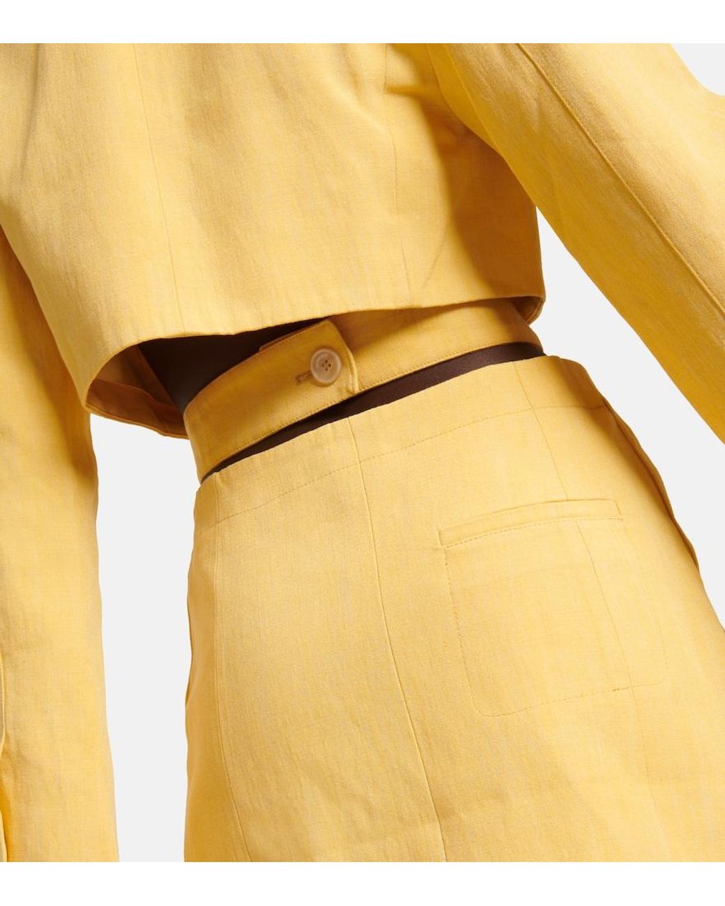 Jacquemus Yellow La Robe Bari Mini Blazer Dress, Brand Size 38 (Us