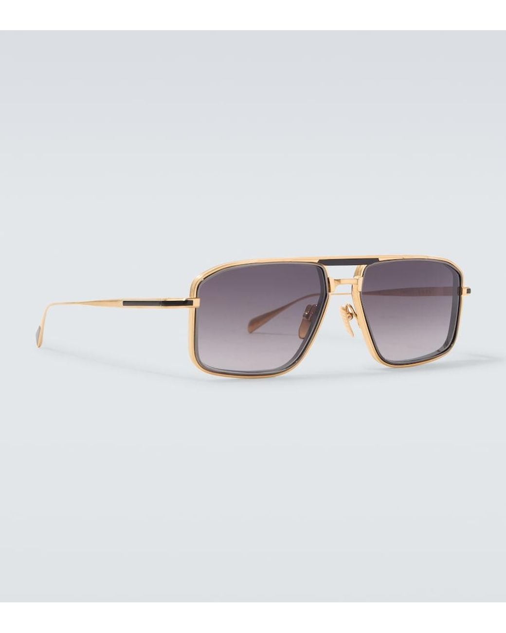 Jacques Marie Mage Brown Earl Aviator Sunglasses for men