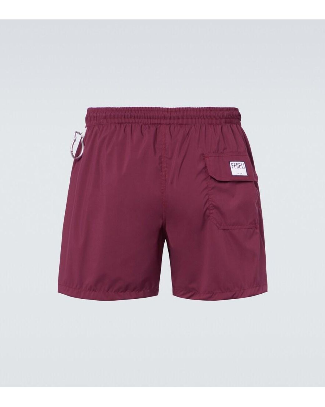 Fedeli Red Madeira Swim Trunks for men