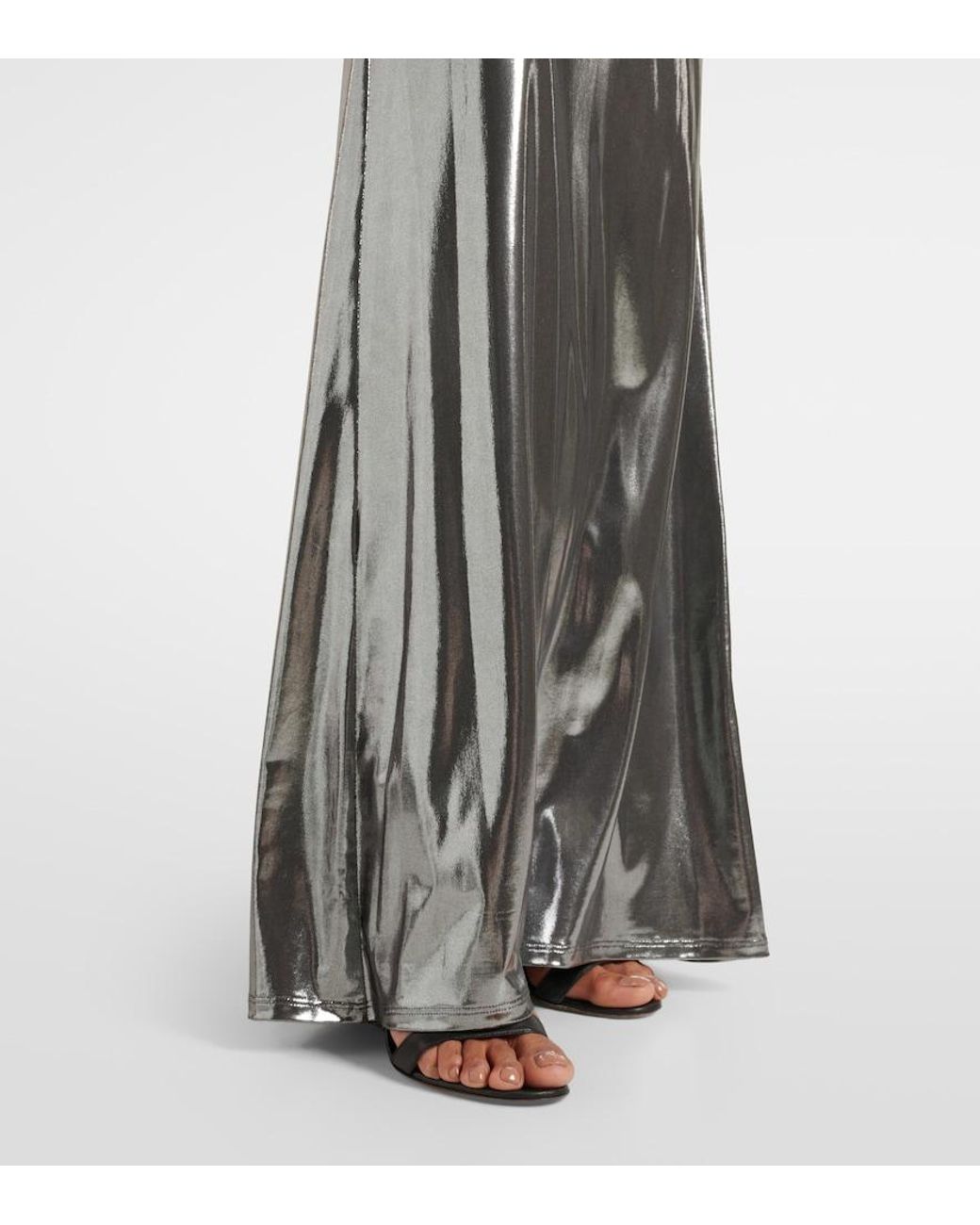 The Sei Gray Metallic Jersey Gown