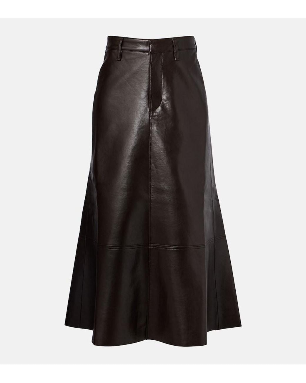 Citizens of Humanity Black Cassia Flared Midi Skirt