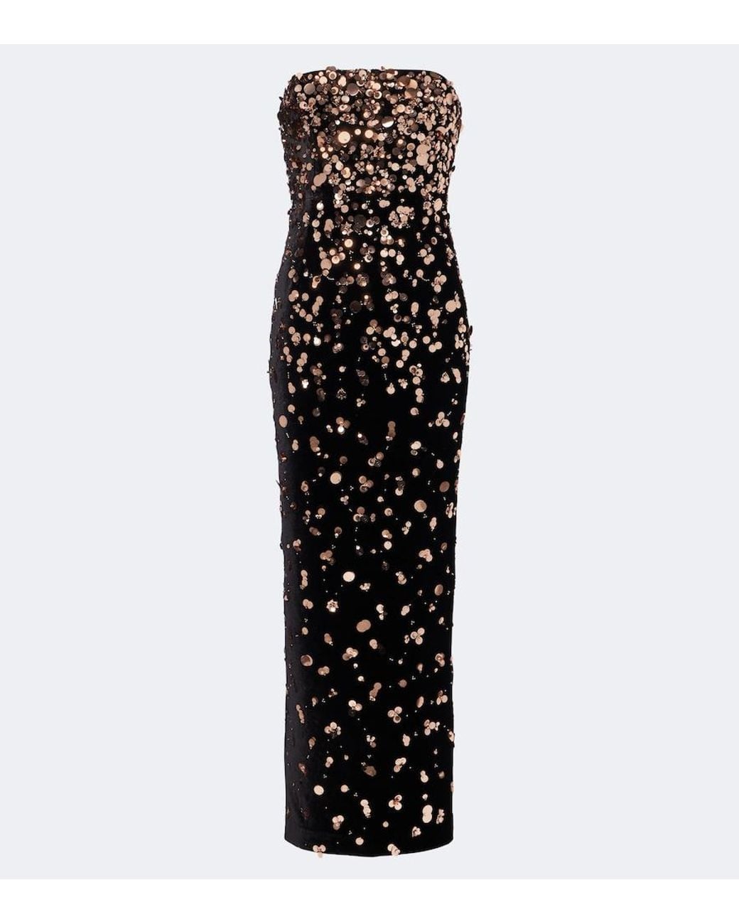 The New Arrivals Ilkyaz Ozel Black Nara Sequined Cocktail Dress