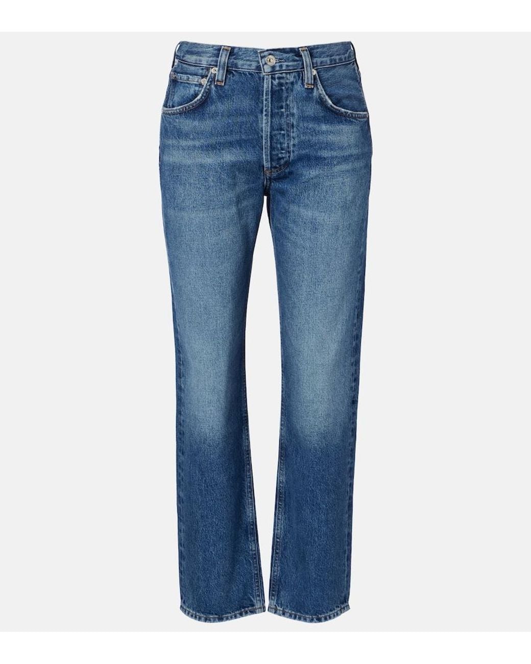 Citizens of Humanity Blue Winslow Mid-Rise Straight Jeans