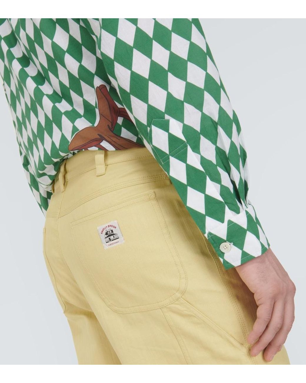 Pantalon Ample Brook En Toile De Coton Bode pour homme en coloris Yellow