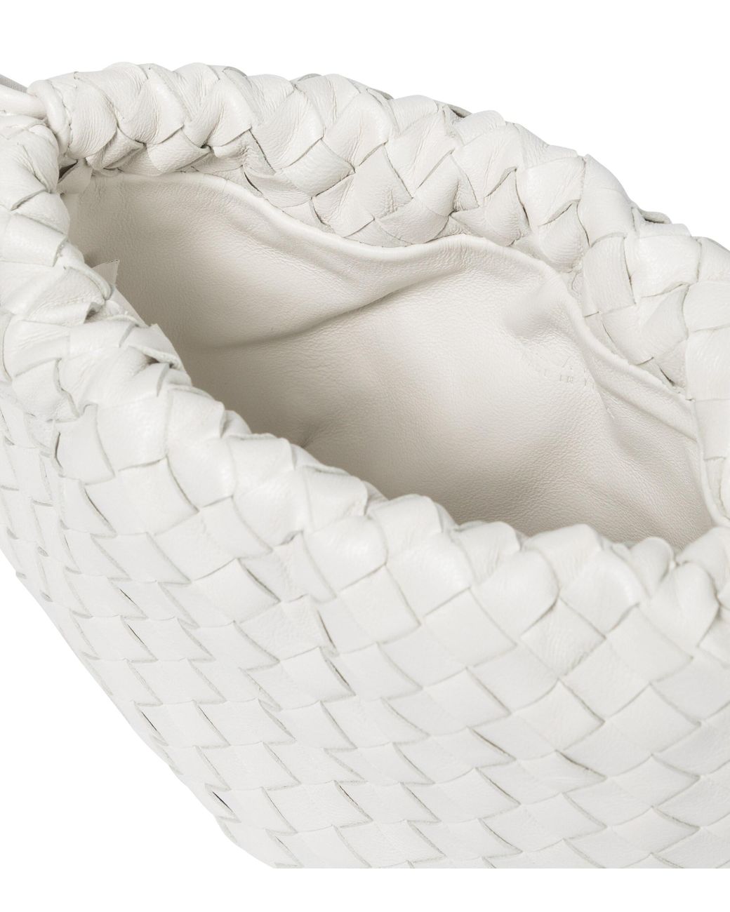 Bottega Veneta Bulb Mini Leather Shoulder Bag in White
