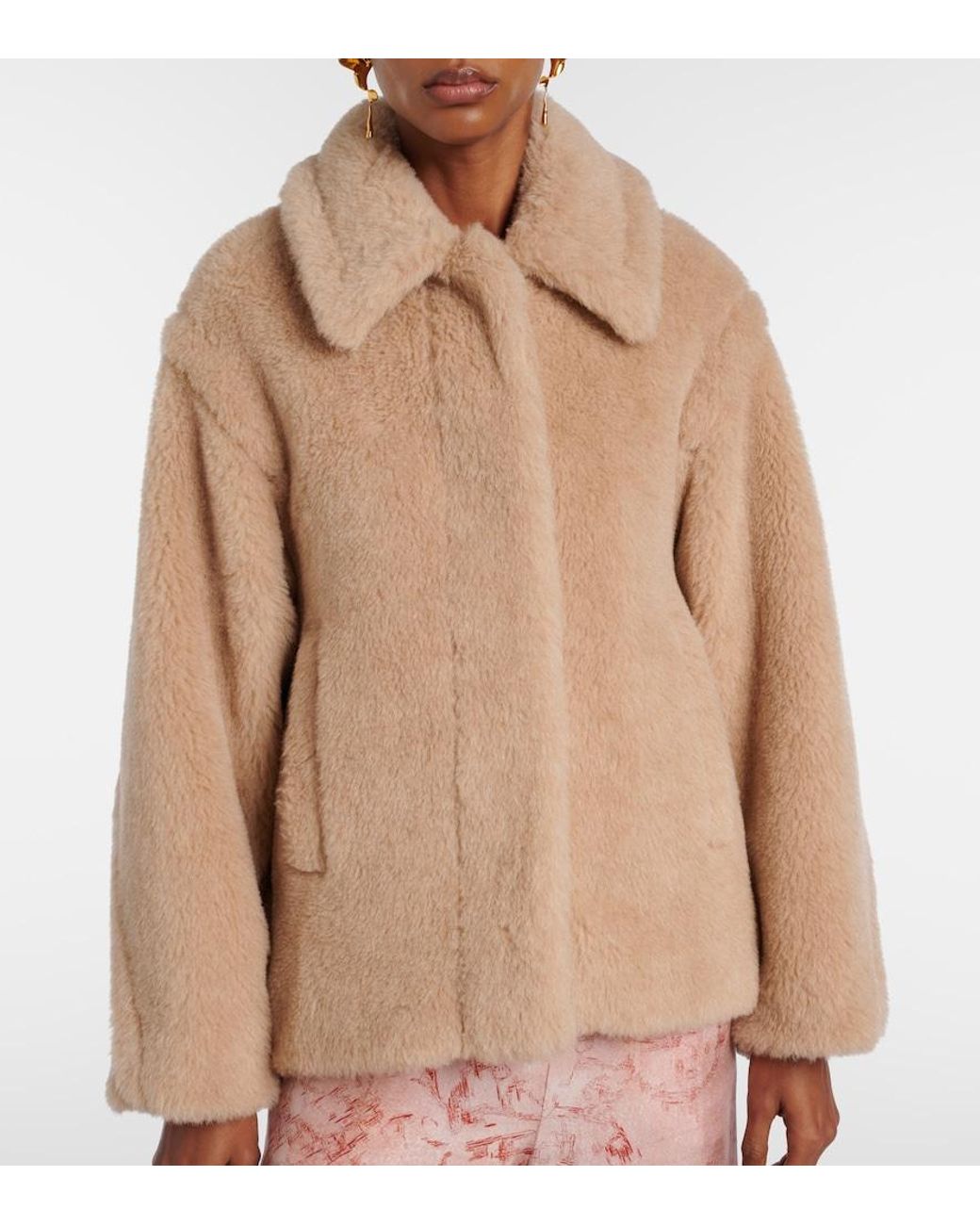 Max Mara Brown Tritone Cropped Teddy Jacket