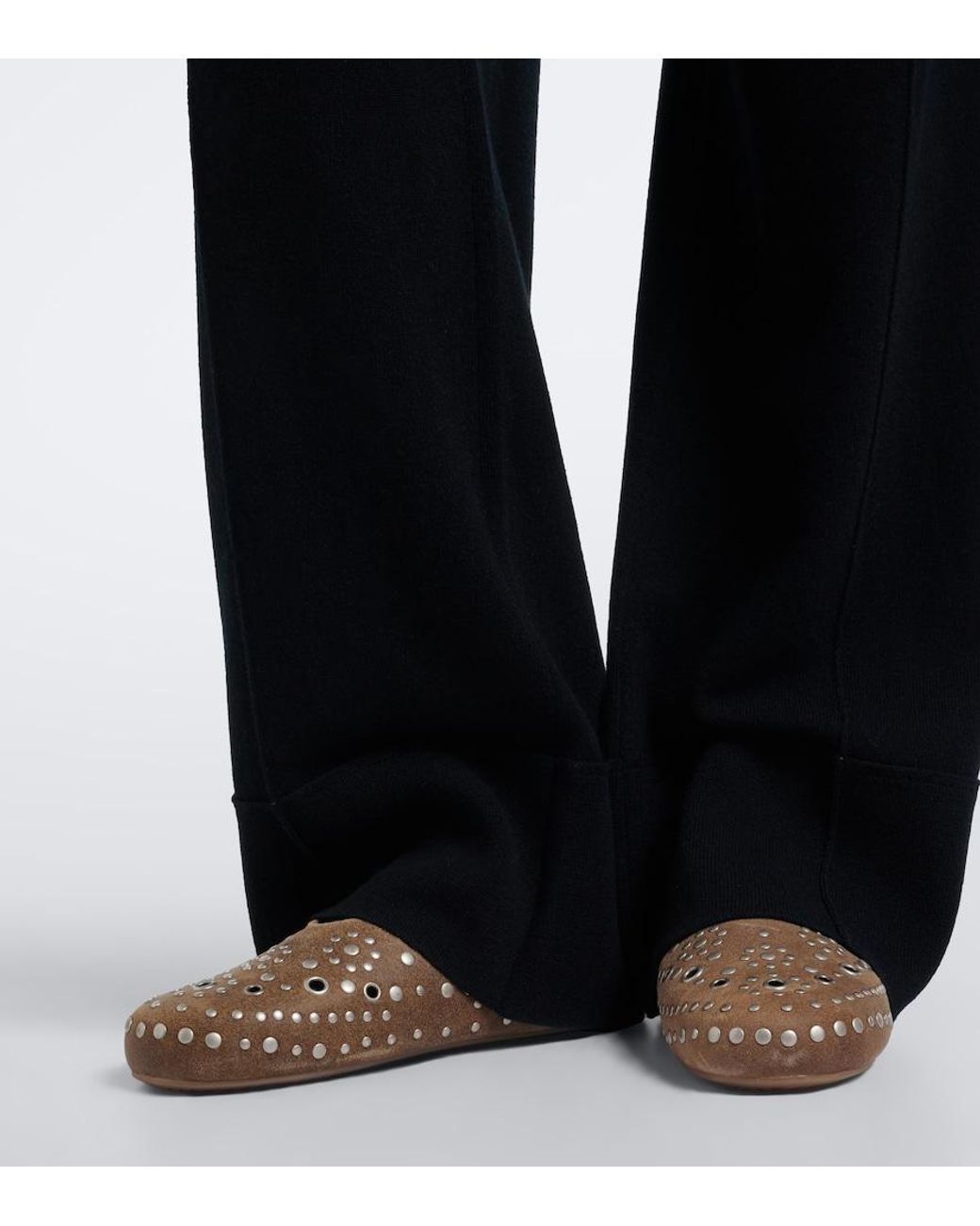 Golden Goose Deluxe Brand Brown Tierra Studded Suede Slip-On Shoes