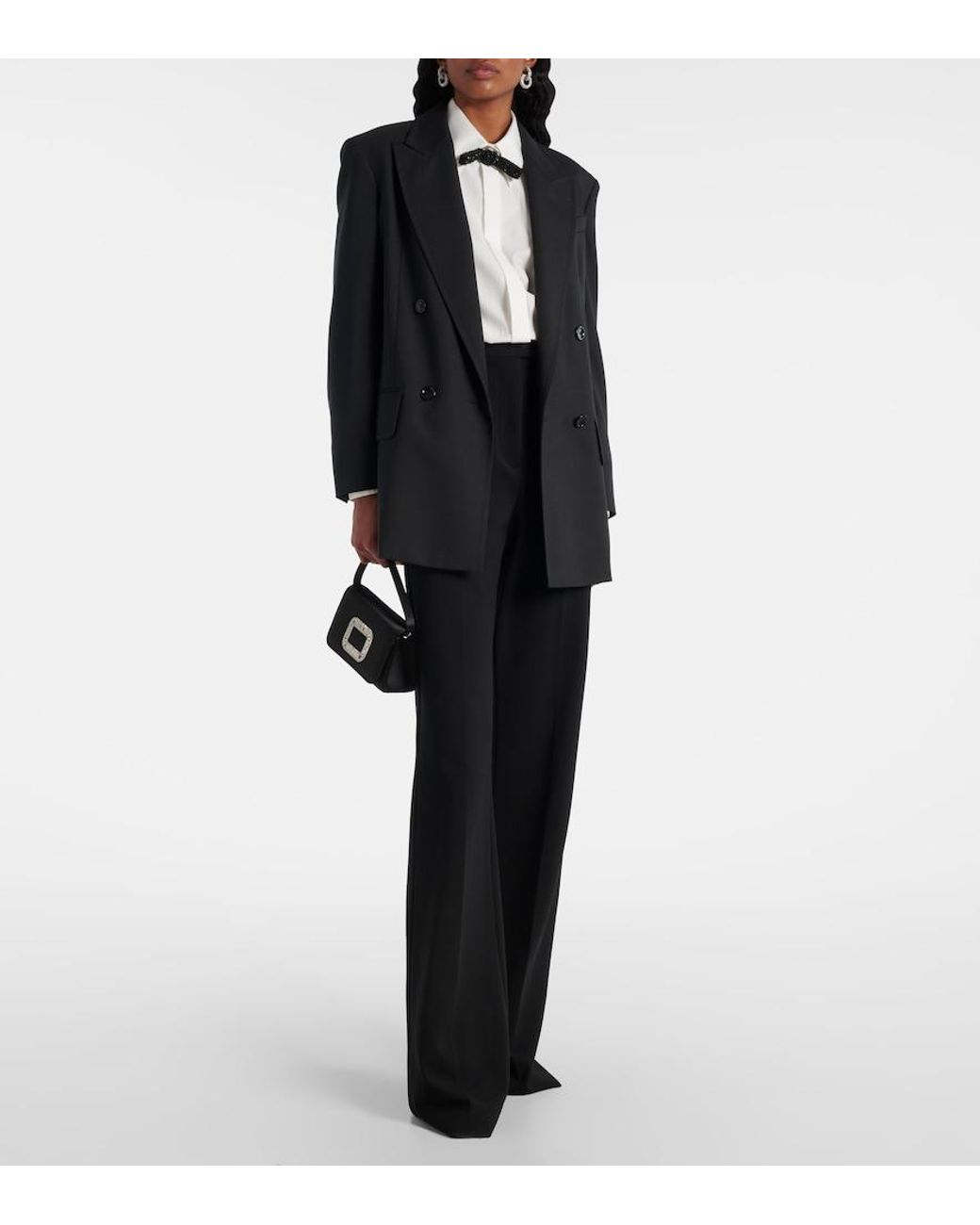 Max Mara White Roll Cotton And Silk Poplin Shirt