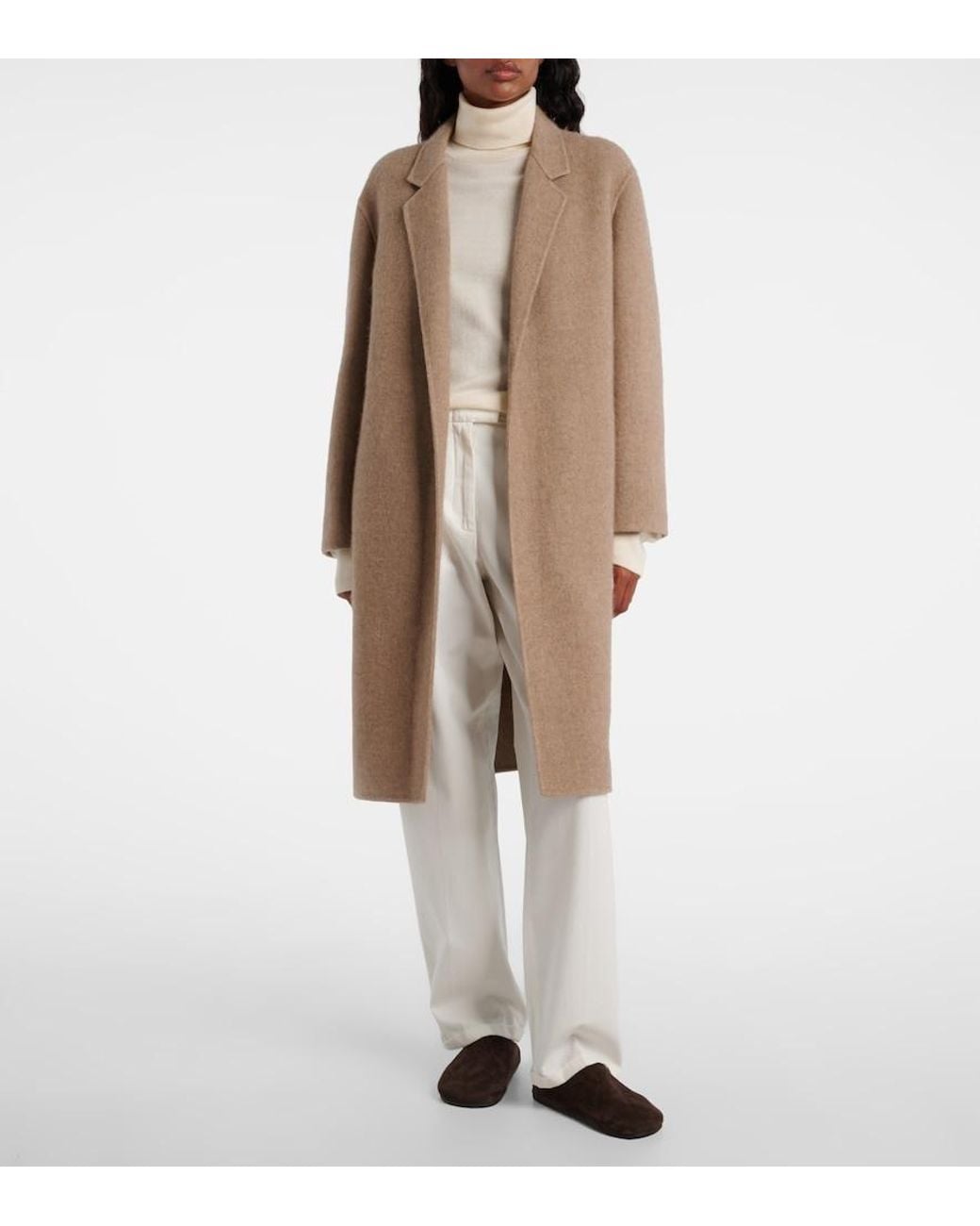 The Row Natural Fedra Cashmere And Cotton Coat