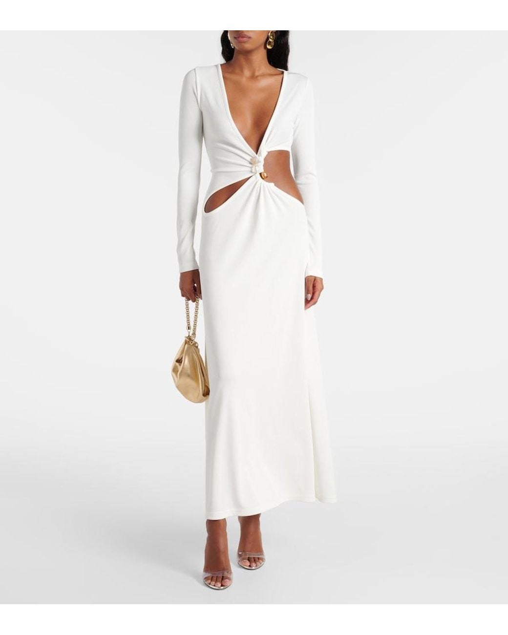 Christopher Esber White Cavern Stone Gown