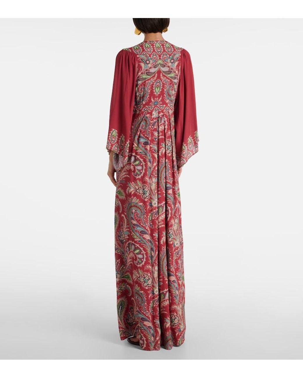Etro Red Paisley Maxi Dress