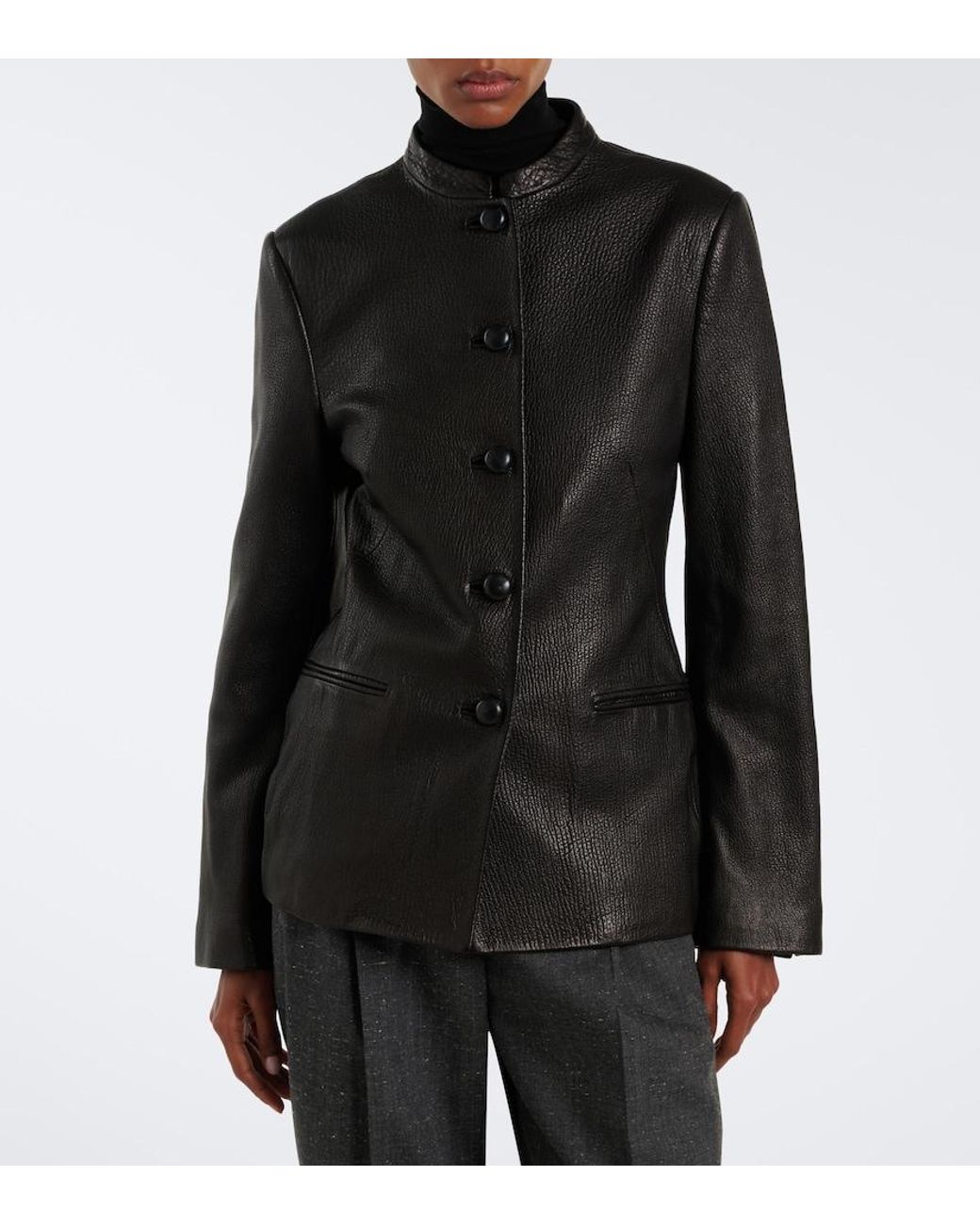 Rohe Black Leather Jacket