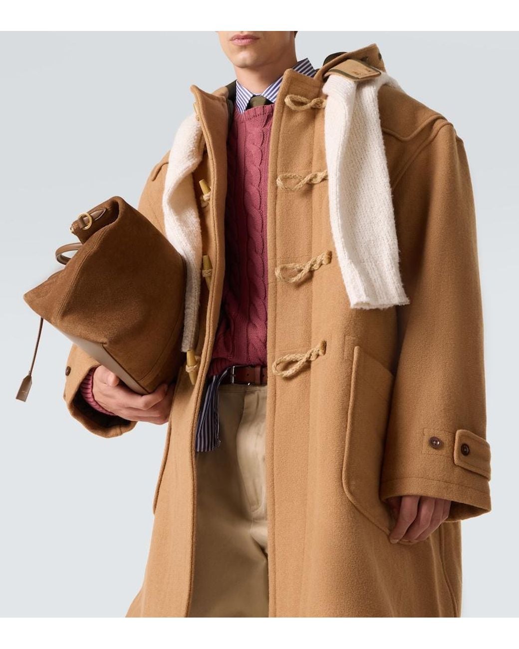 Polo Ralph Lauren Natural Hooded Wool Coat for men
